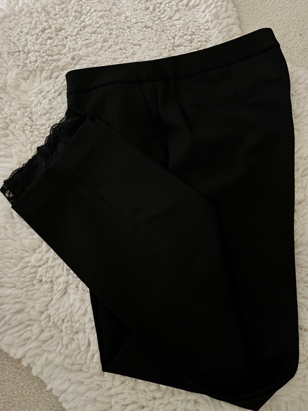 Carolina Belle Black Trousers with Lace Trim